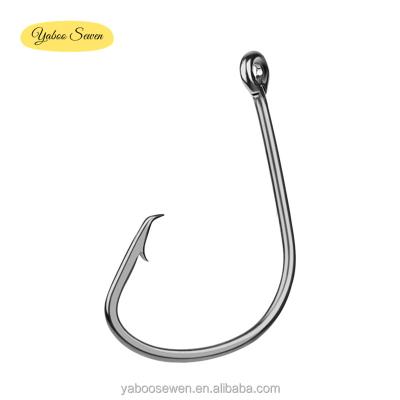 China Fish Bait Wholesale Barbed Single Fishing Hooks 100pcs High Quality Reinforcement Lure for sale