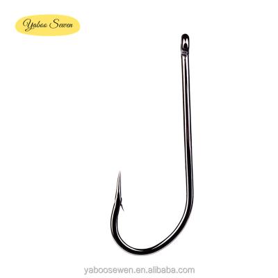 China Fish Bait Wholesale Barbed Single Fishing Hooks 100pcs High Quality Reinforcement Lure for sale