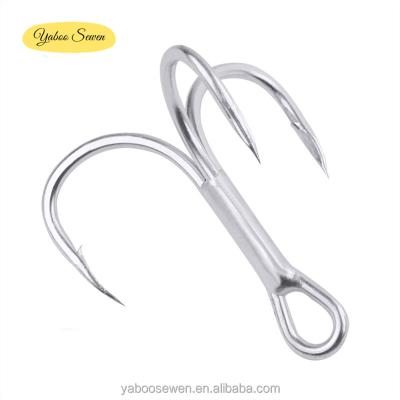 China basting fish wholesale high quality reinforcement lure barbed treble fishing hooks for sale