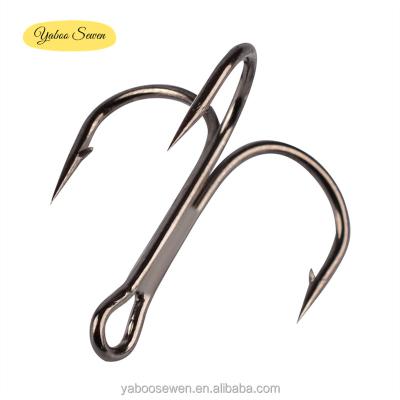 China basting fish wholesale high quality reinforcement lure barbed treble fishing hooks for sale