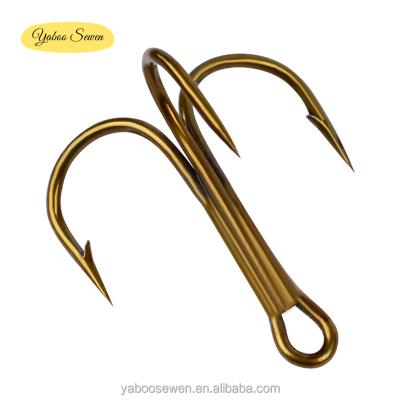 China basting fish wholesale high quality reinforcement lure barbed treble fishing hooks for sale