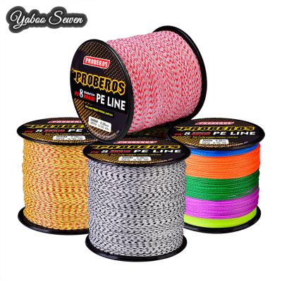 China Polyethylene 300m 500m 1000m 8 Strands 0.4#-40.0# High Tensile PE Fishing Line Mixed Colors for sale