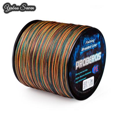 China Wholesale 300m Polyethylene 8 Strands 0.6#-10.0# High Tensile PE Fishing Line Camouflage Colors for sale