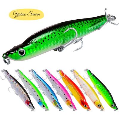 China ABS Wholesale 9.5cm Pencil 15g Plastic Bait Fishing Sinking Artificial Hard Lures for sale