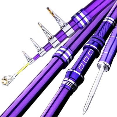 China 2022 New Telescopic Fiberglass Sea Rods Fishing Rod Carbon Fiber With Guides 2.1m 2.4m 2.7m 3.0m 3.6m for sale