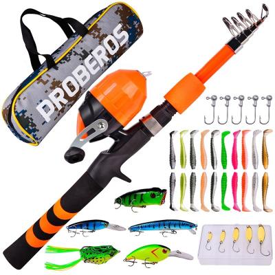 China Carbon Highly Recommended Fishing Rod Plus Reel Set Line Lure Gift Pack For Kids for sale