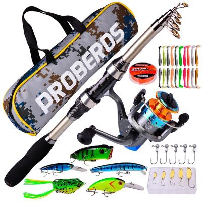 China Carbon Highly Recommended Fishing Rod Plus Reel Set Line Lure Gift Package for sale