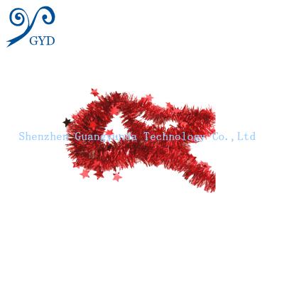 China Customize Size New Arrival Decorative Shiny Christmas Tinsel Garland For Christmas for sale