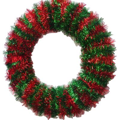 China Customize Size Hand Make Door Wreath Home Decorative Christmas Metallic Wreath for sale