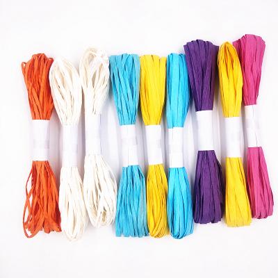 China Recyclable Assorted Color Paper Ribbon Price Raffia Paper Rope Cheap Gift Box Wrapping Ribbon for sale