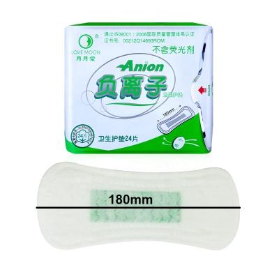 China Breathable High Quality Soft And Comfortable Lo3ve Moon Anion Sanitary Napkin For Lady Pads Types Of Sanitary for sale