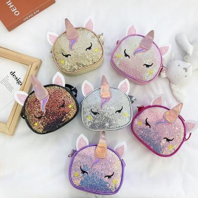 China Unicorn Bags Cute Cartoon Bling Sequined New Waterproof Children Kids Colorful Backpacks For Girls 2022 New for sale