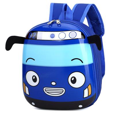 China 2020 new male version cute eggshell schoolbag hard shell car cartoon children boy backpack cute eggshell backpack for sale