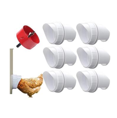 China Farms Chicken Water And Feeder Kit Chicken Feeder Port With Cover Hole Chicken Feeder Port for sale