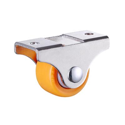 China Pengxing furniture casters 1 inch 25mm orange MPA cabinet sliding door roller caster silent cabinet wheels with bearings for sale