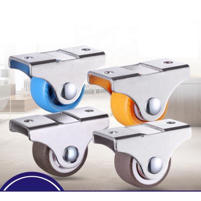 China 1/1.25/1.5 Inch Indoor Sliding Wheel Casters Silent Rigid Elastic Mute Tape Wheel With Supporting Rail Wheel For Bedroom for sale