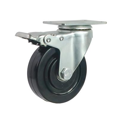 China ESD Anti-Static Casters Manufacturers 3 Inch Wheel Black Rubber Swivel Anti-Static Casters Swivel With Brake for sale