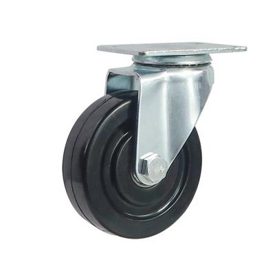 China Black Rubber ESD Caster Manufacturers 75mm Wheel ESD Plated Anti-Static Casters Swivel Without Lock for sale