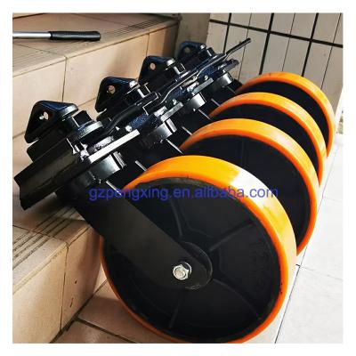 China Super Heavy Load Caster Muffle/PENGXING Container Caster Manufacturer Polyurethane Caster Wheel ISO Wear Resistant Shipping Container Caster for sale