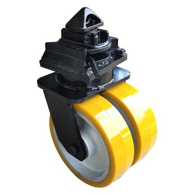 China Mute / Wear Resistant China Factory ISO Shipping Container Casters Wheels Super Heavy Duty Shipping Container Caster Wheels With Double Wheel for sale