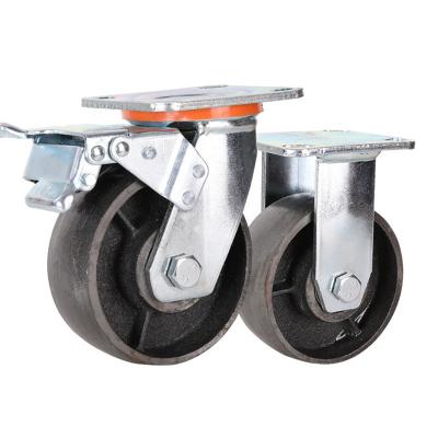 China High load capacity Pengxing cast iron core heavy duty caster wheels industrial caster wheel heavy duty casters for coffee table for sale