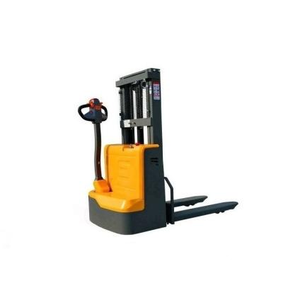 China Low Energy Consumption Hotels 1.5ton 2ton Electric Maintenance Free Pallet Stacker Battery Walking Type Stacking Forklift for sale