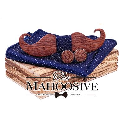 China MULTILAYER Wooden Beard Bow Tie for Men's Adjustable Thin Wood Bowtie Suit Wedding Party Phlka Dot Floral Handmade Unisex Carved for sale