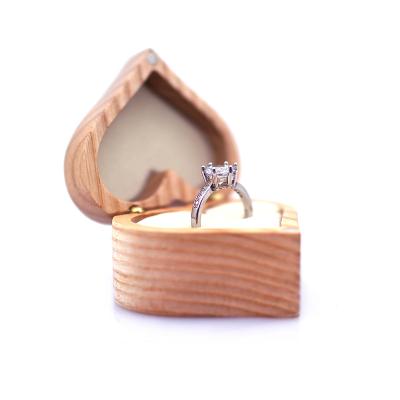 China New Square Wooden Jewelry Box Marry Wedding Multifunctional Ring Storage Box Jewelry Storage Necklace Earring Proposal Gift for sale