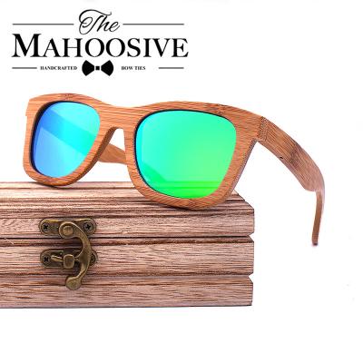 China Fashion Sunglasses Natural Wooden Sunglasses Men Polarized Original Fashion Sun Glass Wooden Floor Oculos Masculino Bamboo for sale