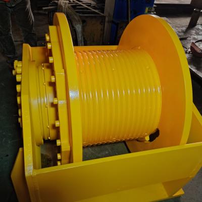 China Hydraulic Crane Winch Rope Slot Winch Drum Factory Drive Pounds Winding Smoothly for sale