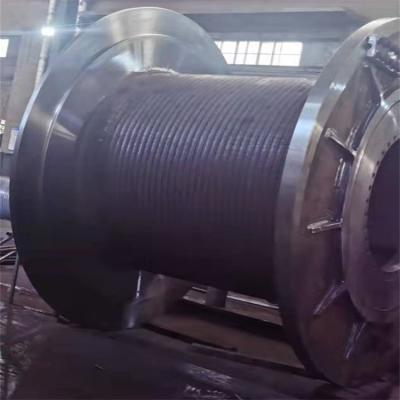 China Factory Equipment 80mm Heavy Steel Wire Rope Pounds Rope Groove Drum Tower Crane for sale