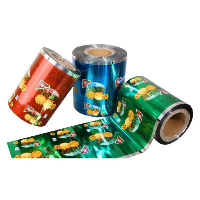 China Custom Printed Sealing Moisture Proof Snack Aluminum Foil Plastic Bag Laminated Cookie Blown Food Wrapping Film Roll Film for sale