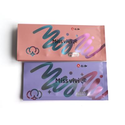 China China Supplier Moisture Proof Sticker Sanitary Napkin Bag Side Gusset Packaging Sanitary Napkin Bag Resealable Bag Wholesales For Napkin for sale