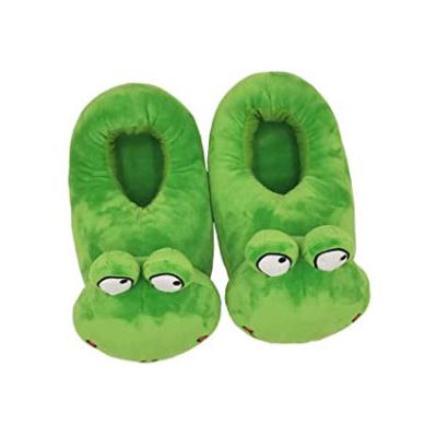 China Home Decoration/Gifts/Selling/Promotion custom made cute soft frog slippers plush animal slippers for sale