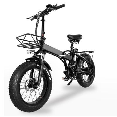 China Mini European warehouse 48v 750w 15ah fat tire cheap foldable electric bike for sale