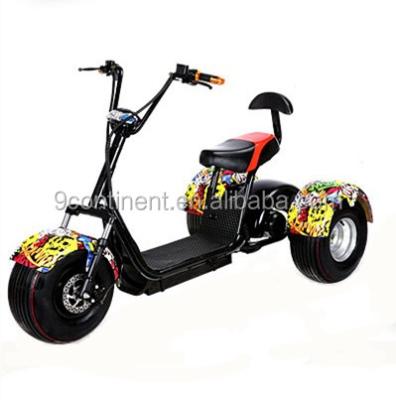 China 2020 3 wheel electric scooter 18*9.5 inch tricycle citycoco 60v lithium battery pack for sale