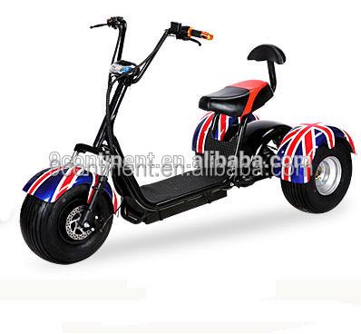 China Holland Warehouse Unisex Stock Three Battery 3 Wheel Electric Motorcycle Scooter for sale