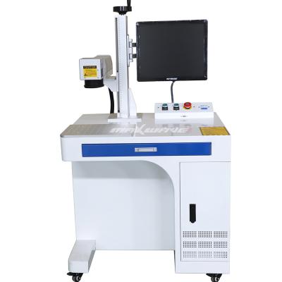 China Air Cooled Desktop Type UV Serial Number Plate Laser Marking Machine CE Fiber Laser Marker Price for sale