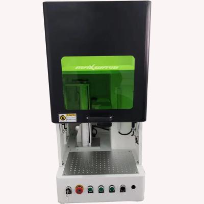 China 20W 30W 50W Mini Full Enclosed Sealed Stainless Metal Non-metal IPG Raycus Aluminum Fiber Laser Marking Machine for sale