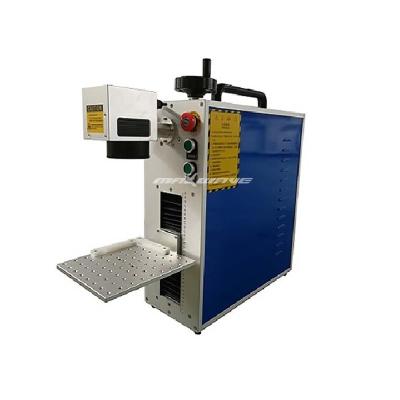 China Mini Smart Rigid Gold Non-metal Silver Steel Aluminum Plastic Portable Air-cooled Metal Fiber Laser Rotary Marking Machine for sale