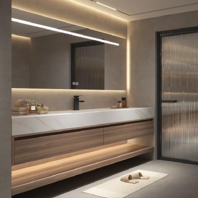 China Maßgeschneiderte Wandmontierte Toilettenschränke Badezimmer Vanity mit E1 Umweltstandard zu verkaufen