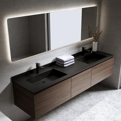 China CAD / 3D-Custom High-End-Badezimmer-Floating-Vanity mit Particleboard-Karkasse-Material zu verkaufen