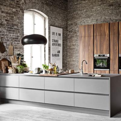 China Customized Veneer Color Matte Kitchen Cabinets The Perfect Blend of Style and Function for sale