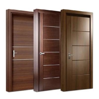 China Tamaño personalizado 100% Protección ambiental Puerta interior de madera sólida de lujo para casa en venta