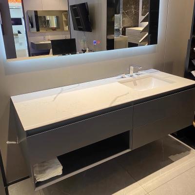 China European Style Floating Double Vanity Modern Design Bathroom Vanity with Sink for sale