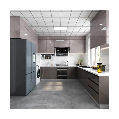 China Custom Kitchen Cabinets of Waterproof Fireproof Solid Wood Cabinets with Modern Design for sale