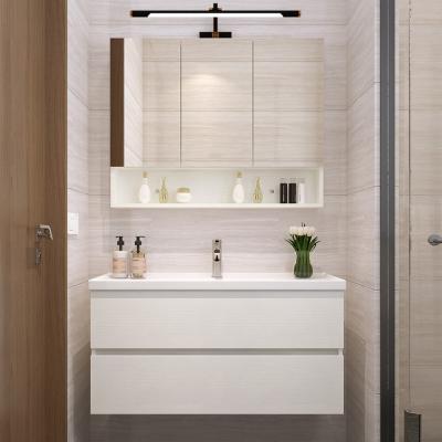 China Modern Euro Style Solid Wood Freestanding Bathroom Vanity with PVC/Lacquer Door Finish for sale