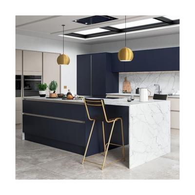 Cina Unità a parete Eco-friendly Navy Blue Kitchen Cabinet Melamine Board Costruzione in vendita