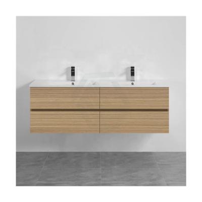 China Create A Modern Look In Your Bathroom With Plywood Wall Vanity Cabinet And Led Mirror for sale