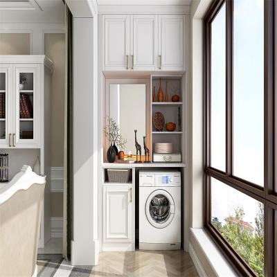 China YALIG Laundry Outdoor Cabinet Set Customized Home Furniture Laundry Cabinets with Optional Basin for sale